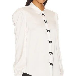 Generation Love White Blouse with Black Bow Details